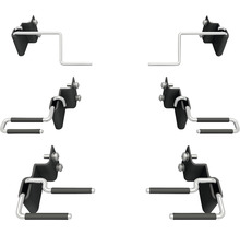 Sechs Fahrradhalterungen zur Wandmontage