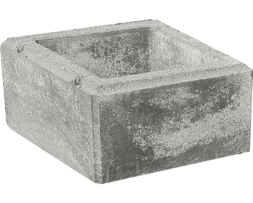 Pierre de construction pierre de pilier iBrixx Galant blanc-noir 37,5 x 37,5 x 20 cm