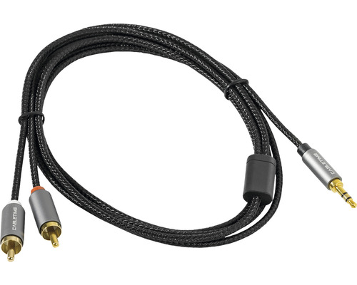 Adaptateur de casque câble de raccordement de prise jack 3,2 mm connecteur 2RCA 1,8 m