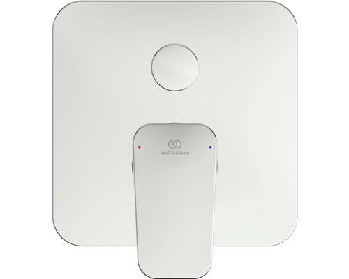 Eingebauter Wasserhahn mit quadratischer Blende und Hebel