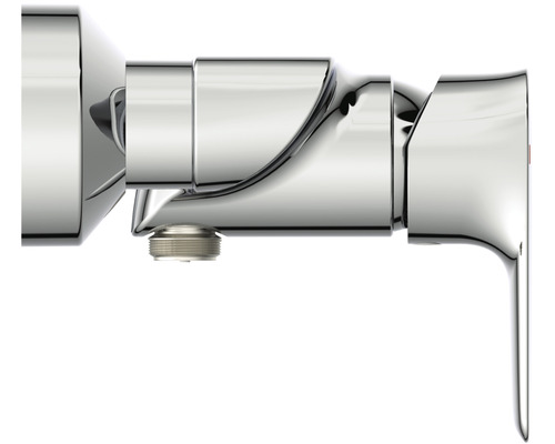 Nahaufnahme eines Wasserhahns mit Hebel