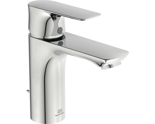 Robinet de lavabo pour vasque à poser Ideal Standard Connect Air chrome A7021AA Mitigeur monocommande en métal avec le logo Ideal Standard