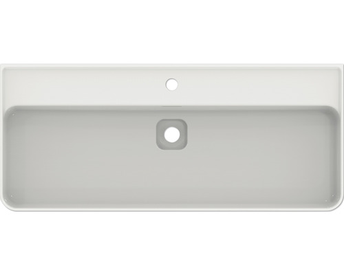 Lavabo en céramique avec trou de robinet et trop-plein