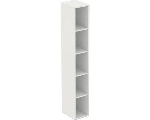Armoire haute Ideal Standard Adapto lxhxp 25x171x34.1 cm blanc haute brillance Étagère blanche avec cinq compartiments de rangement