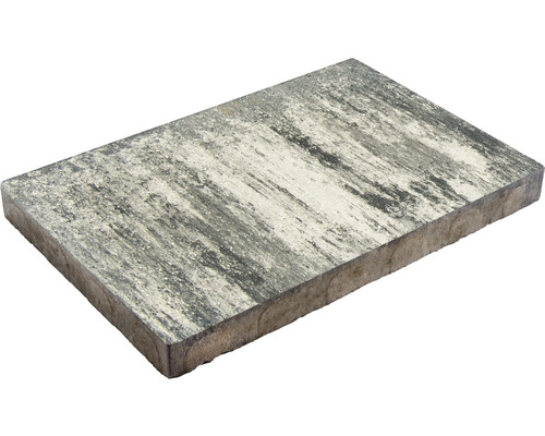Beton Terrassenplatte Crescendo Style weiss-anthrazit-melange 60 x 40 x 5 cm Betonplatte mit gebürsteter Oberfläche
