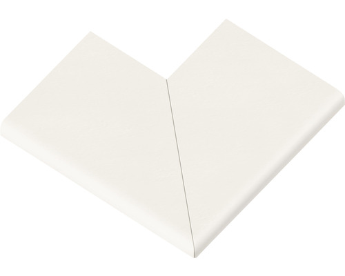 Margelle de bordure de piscine Aquitaine élément plat 90° angle extérieur blanc 49,5 x 31 x 3,2 cm