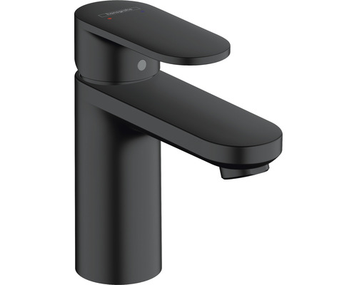 hansgrohe Waschtischarmatur mit Einhebelmischer VERNIS BLEND 100 schwarz matt ohne Ablaufventil 71580670