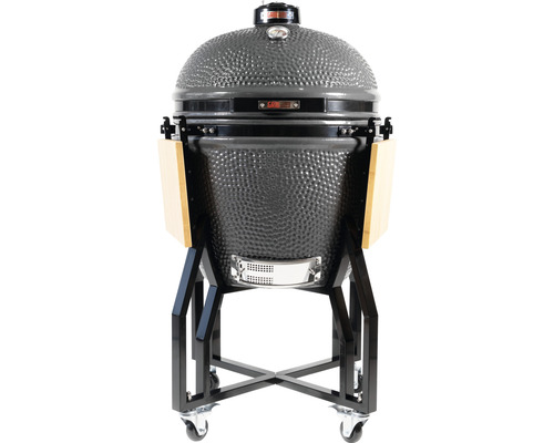 Barbecue céramique barbecue Guru Kamado Original XL avec piètement et tablette sur roulettes