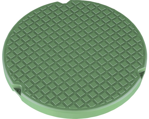 Runde Schachtabdeckung aus Kunststoff mit Rautenmuster
