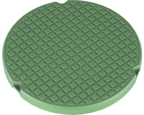 Runde Revisionsschachtabdeckung aus Kunststoff mit Rautenmuster