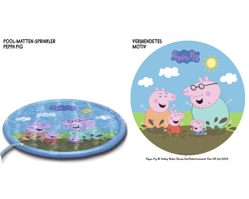 Tapis de piscine asperseur Peppa Pig avec motif Peppa Pig