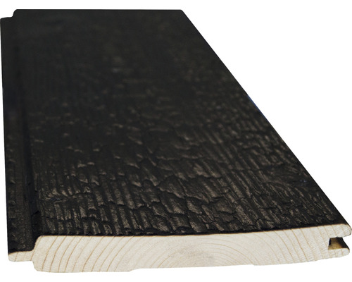 Konsta Planche de madrure épicéa brûlé «Yakisugi» 18,5x146x2050 mm
