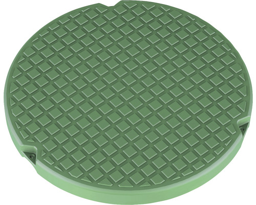 Runde Revisionsschachtabdeckung aus Kunststoff mit Rautenmuster