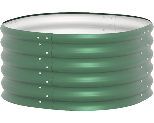 Jardinière surélevée en métal avec surface ondulée