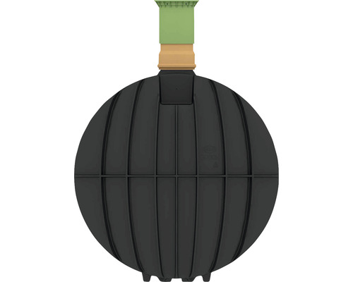 Runder Regenwassertank mit Zulaufstutzen