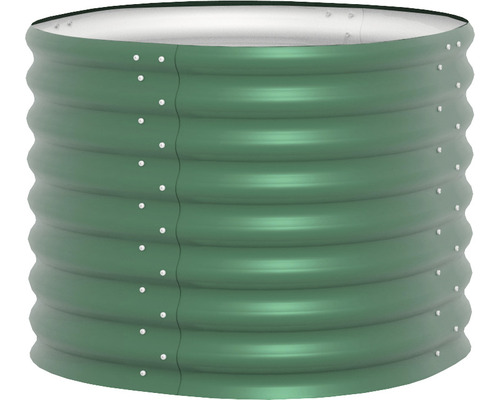 Jardinière surélevée en métal avec surface ondulée