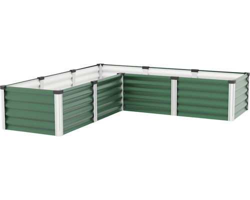 Jardinière surélevée en métal en forme de L pour le jardin