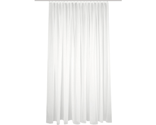 Rideau avec ruban de rideau Sablio blanc 300x120 cm