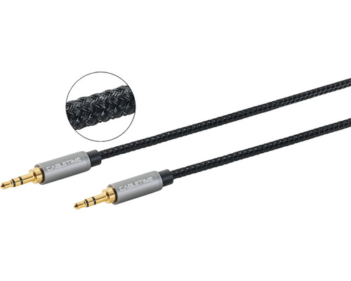 Câble audio 3,5 mm 2x prises jack 1,8 m