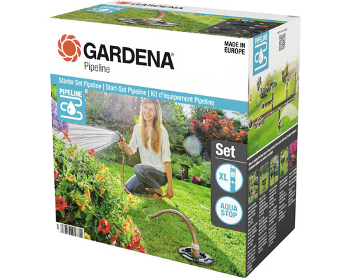 Kit de démarrage GARDENA Pipeline pour l'arrosage du jardin