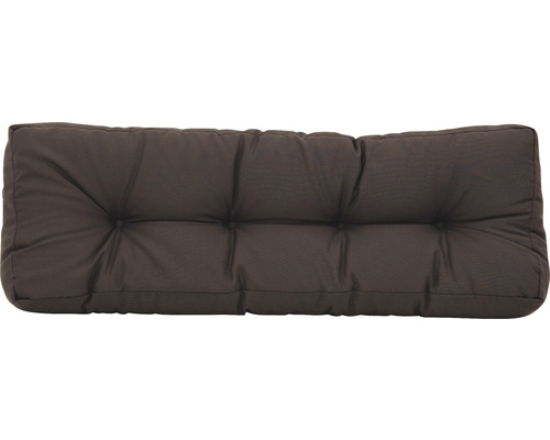 Coussin de dossier/Galette d'assise pour palette Sun Garden anthracite 120x40x10/20 cm Coussin de banc de jardin marron avec détails de boutons