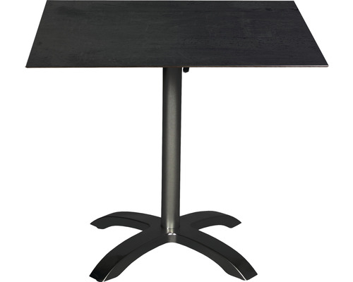 Table de bistrot Acamp HPL 80 x 80 cm aluminium anthracite pliable