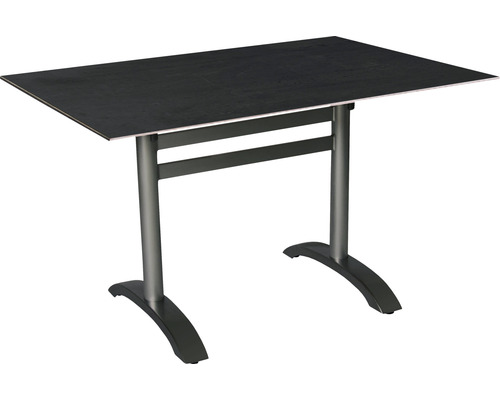 Table de bistrot Acamp HPL 120 x 80 cm aluminium anthracite pliable