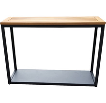 Console avec plateau en bois et surface de rangement