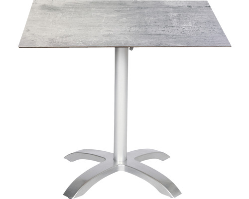 Table de bistrot Acamp HPL 80 x 80 cm aluminium platine pliable