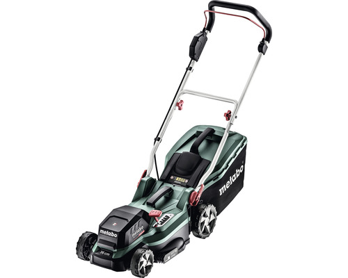 Tondeuse sans fil METABO RM36 18LTX BL36 2x18V, avec 2 batteries et chargeur Tondeuse autoportée Metabo avec une largeur de coupe de 36 centimètres