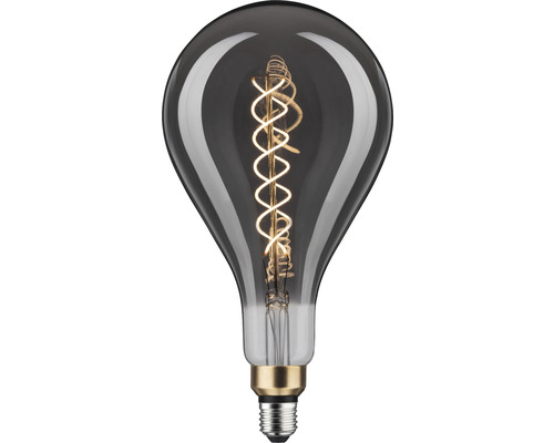 Ampoule sphérique à LED E27 7 W 1800 K à intensité lumineuse variable verre fumé Ampoule décorative en forme de goutte avec filament en spirale