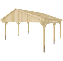 Carport double SKAN Holz Fichtelberg 618 x 566 cm nature