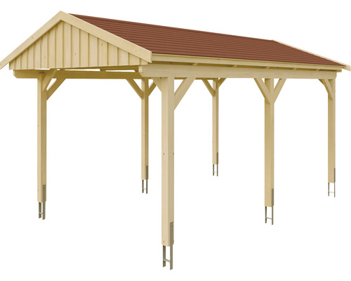 Carport en bois avec toit
