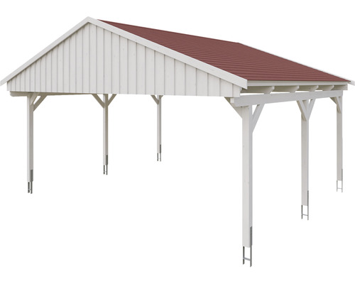 Holzcarport mit Satteldach
