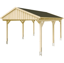 Carport en bois avec toit