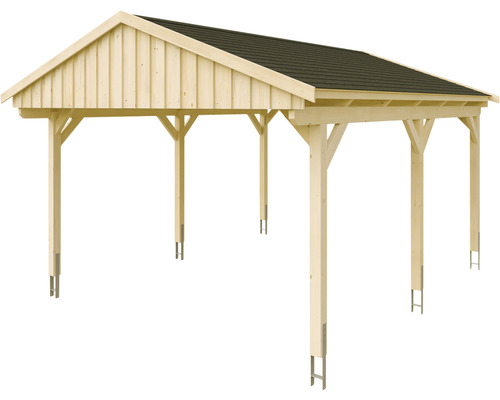 Carport en bois avec toit