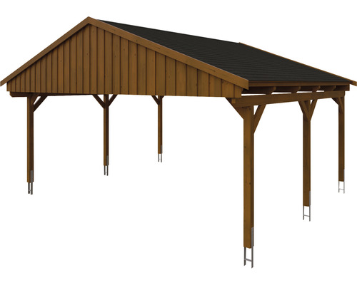 Holzcarport mit Satteldach