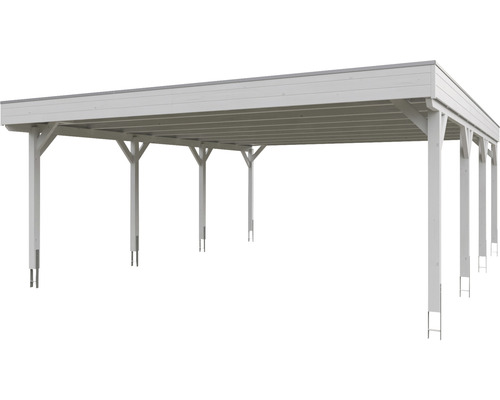 Holzcarport mit mehreren Pfosten