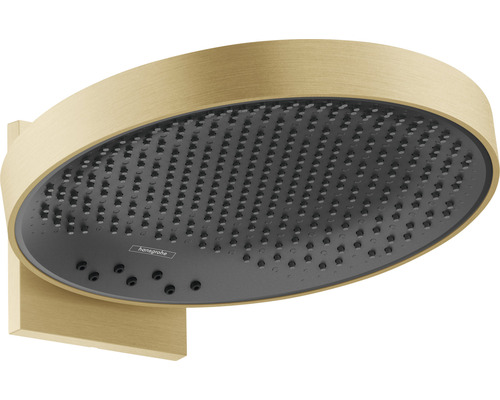 Ensemble pommeau de douche hansgrohe Rainfinity 360 3jet rond Ø 360 mm avec bras de 205 mm brushed bronze 26234140