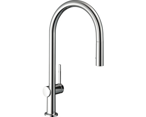 Küchenarmatur mit flexiblen Auslauf hansgrohe Talis M54 chrom glänzend 72800000