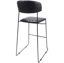 Tabouret de bar avec dossier et cadre métallique