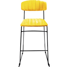 Tabouret de bar avec dossier et structure en métal