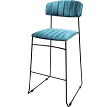 Tabouret de bar avec revêtement en tissu et structure en métal