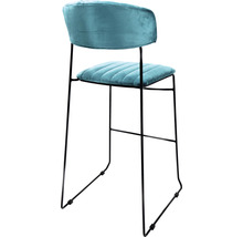 Tabouret de bar avec revêtement et cadre en métal