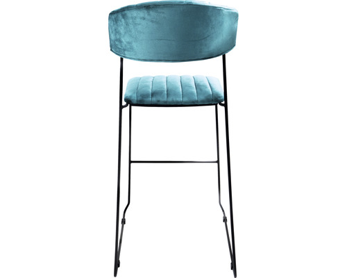 Tabouret de bar avec revêtement en tissu et cadre en métal