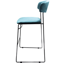 Tabouret de bar avec structure métallique et assise rembourrée