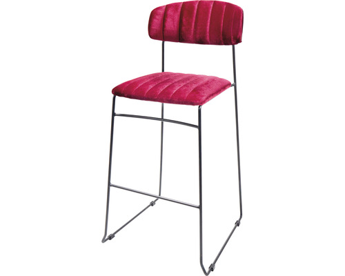 Tabouret de bar avec structure en métal et assise rembourrée