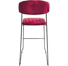 Tabouret de bar avec dossier et rembourrage en velours