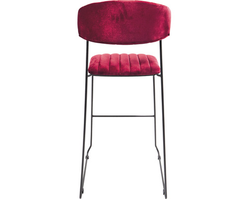 Tabouret de bar avec dossier et rembourrage en velours