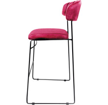 Tabouret de bar avec dossier et structure en métal